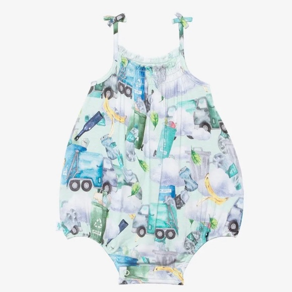 Posh Peanut Other - Posh peanut Bunble Romper, - trucks SZ 12-18 M